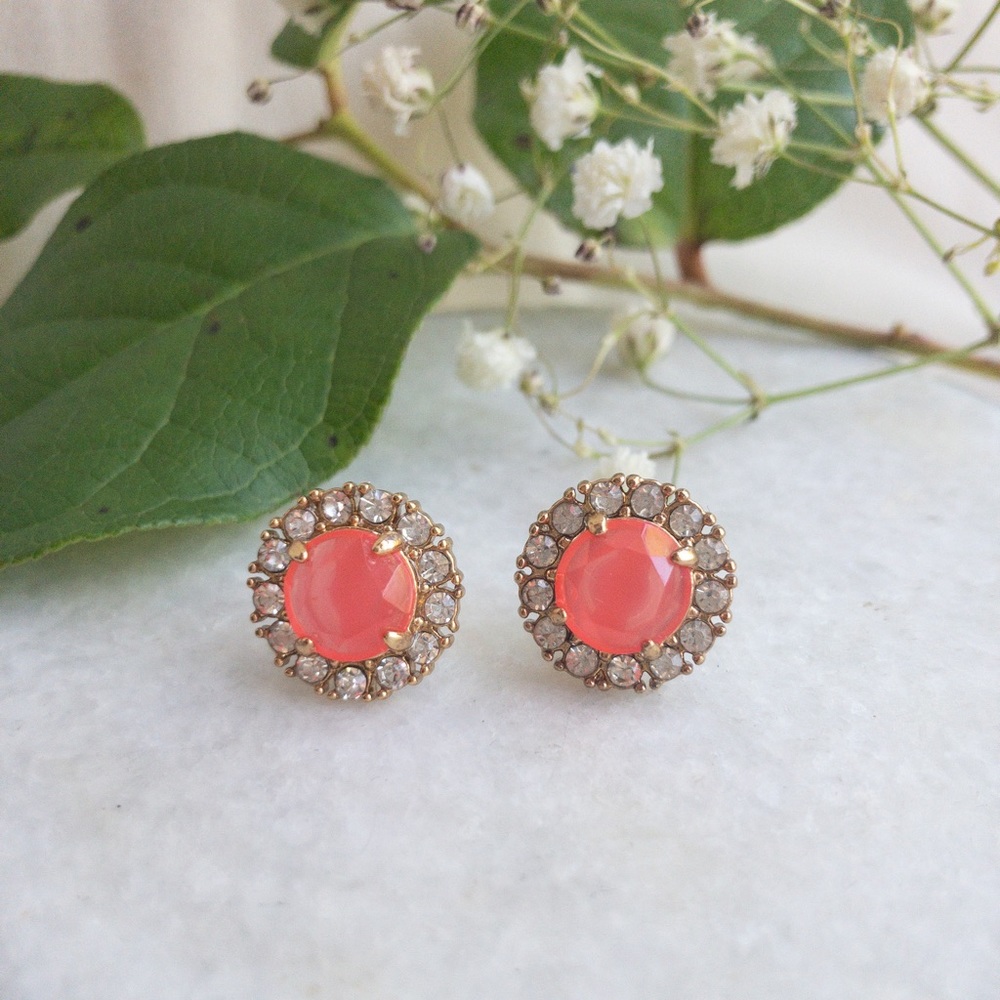 Gold, Pink, & Diamond Sparkle Diva Studs
